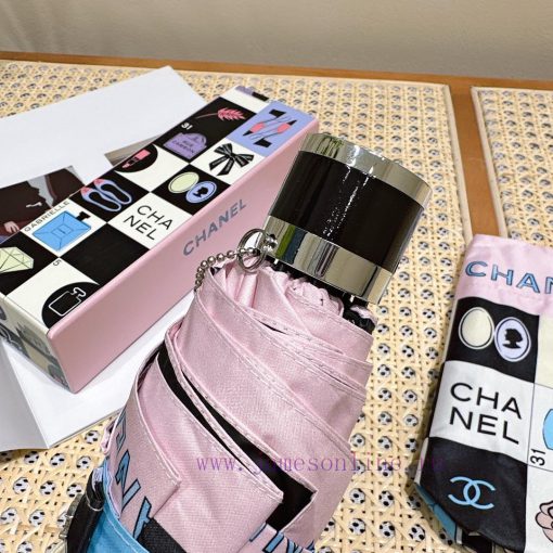 CHANEL 2024 New Top selling 50% Off Manual Folding Umbrella Made of Taiwan Imported UV Protec55bstoz - Image 3