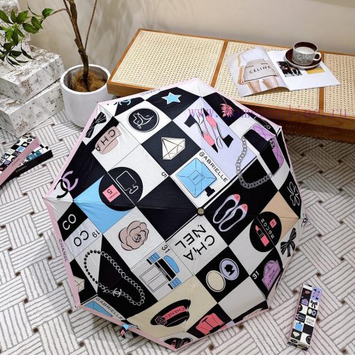 CHANEL 2024 New Top selling 50% Off Manual Folding Umbrella Made of Taiwan Imported UV Protec55bstoz - Image 10