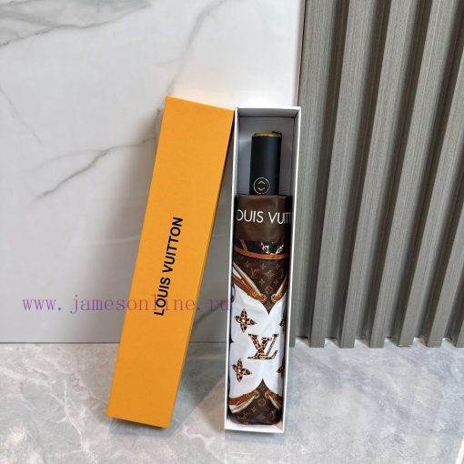 LouVuitton bag chain 2024 summer new fully automatic folding umbrellaBlack coating sunscreen53cl3xjc
