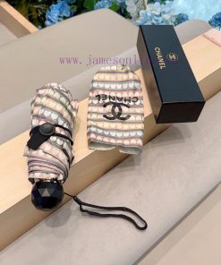 CHANEL Love Rainbow Five Fold Hand Foldable Sunny Umbrella with Exquisite Craftsmanship, Fas7uapkphs