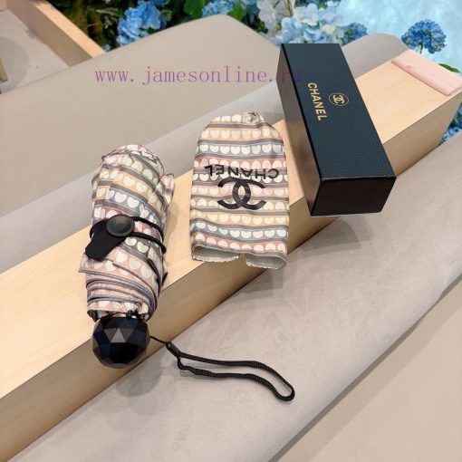 CHANEL Love Rainbow Five Fold Hand Foldable Sunny Umbrella with Exquisite Craftsmanship, Fas7uapkphs - Image 2