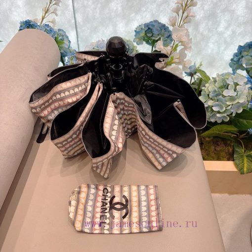 CHANEL Love Rainbow Five Fold Hand Foldable Sunny Umbrella with Exquisite Craftsmanship, Fas7uapkphs - Image 6