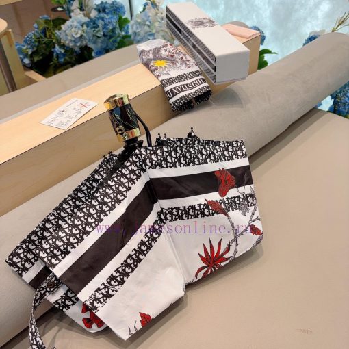 DIOR, Dior flamingo pattern, three fold automatic folding umbrella, fashionable OEM quality,sk9tbq4r - Image 7