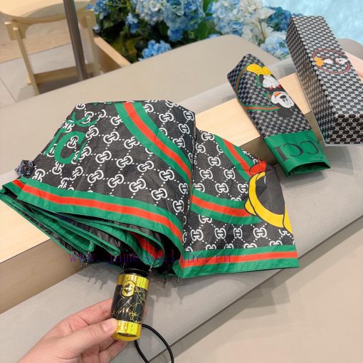 GUCCIGucci Mickey three fold automatic folding umbrella for sunny and rainy days, with OEM qv3io2e0d - Image 6