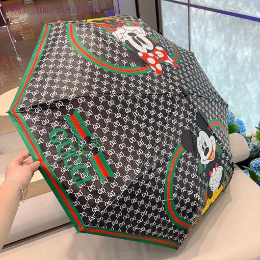 GUCCIGucci Mickey three fold automatic folding umbrella for sunny and rainy days, with OEM qv3io2e0d - Image 9