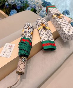 GUCCIGucci Bee Triple Fold Automatic Folding Sunny Umbrella, Sunny Sunshade, Rainy Sunshade,7huosupy