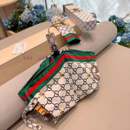 GUCCIGucci Bee Triple Fold Automatic Folding Sunny Umbrella, Sunny Sunshade, Rainy Sunshade,7huosupy - Image 5