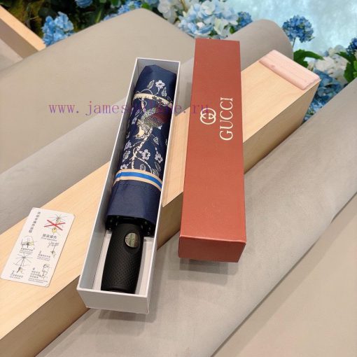 GUCCIGucci Eight Birds Picture Three Fold Automatic Folding Sunny Umbrella Sunny Sun Sunshadt10ppo06