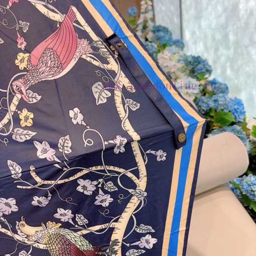GUCCIGucci Eight Birds Picture Three Fold Automatic Folding Sunny Umbrella Sunny Sun Sunshadt10ppo06 - Image 10