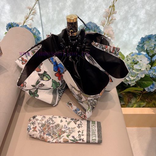 DIOR's new butterfly brushed handle, three fold automatic folding umbrella, fashionable OEM ne9rqbhq - Image 5