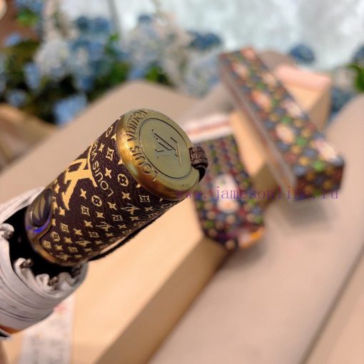 LOUIS VUITTON 2024 New Printed Key Explosive Pattern Triple Fold Automatic Folding Sunny Umbz4gqp65i - Image 4