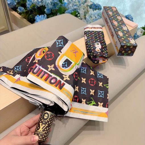 LOUIS VUITTON 2024 New Printed Key Explosive Pattern Triple Fold Automatic Folding Sunny Umbz4gqp65i - Image 7