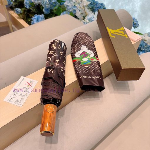 LOUIS VUITTON Louis Vuitton Triple Fold Automatic Folding Sunny Umbrella with New Coating Temzmcpu6c - Image 2