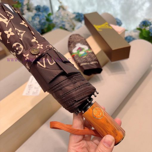 LOUIS VUITTON Louis Vuitton Triple Fold Automatic Folding Sunny Umbrella with New Coating Temzmcpu6c - Image 4