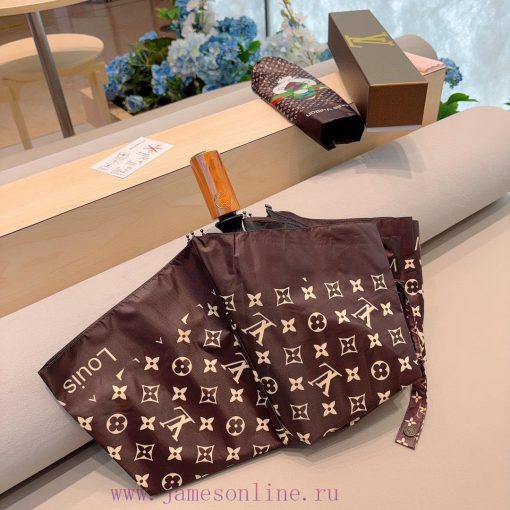 LOUIS VUITTON Louis Vuitton Triple Fold Automatic Folding Sunny Umbrella with New Coating Temzmcpu6c - Image 7