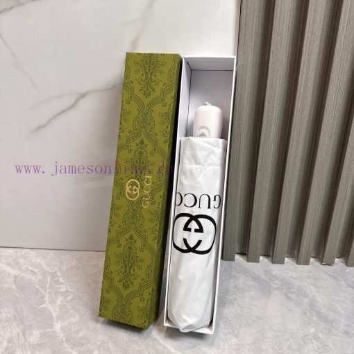 GUCCI 2024 Summer New Fully Automatic Folding UmbrellaBlack coating sunscreen effectively bl1luzxxic
