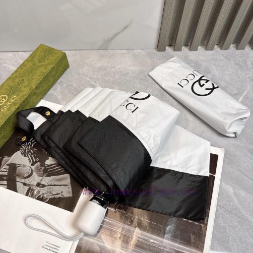 GUCCI 2024 Summer New Fully Automatic Folding UmbrellaBlack coating sunscreen effectively bl1luzxxic - Image 8