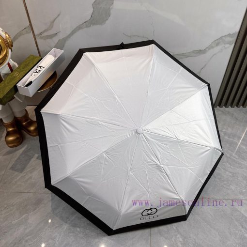 GUCCI 2024 Summer New Fully Automatic Folding UmbrellaBlack coating sunscreen effectively bl1luzxxic - Image 10