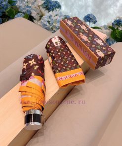 LOUIS VUITTON LV Five Fold Handheld Sunny Umbrella with New Coating Technology, Dark Umbrell8ritidnk