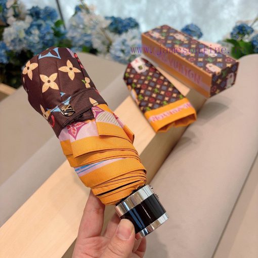 LOUIS VUITTON LV Five Fold Handheld Sunny Umbrella with New Coating Technology, Dark Umbrell8ritidnk - Image 3