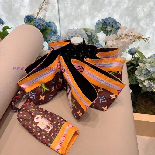 LOUIS VUITTON LV Five Fold Handheld Sunny Umbrella with New Coating Technology, Dark Umbrell8ritidnk - Image 7