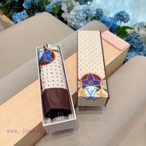 LOUIS VUITTON LV Five Fold Handheld Sunny Umbrella with New Coating Technology, Dark Umbrellkza3677l - Image 3