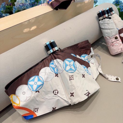 LOUIS VUITTON LV Five Fold Handheld Sunny Umbrella with New Coating Technology, Dark Umbrellkza3677l - Image 7