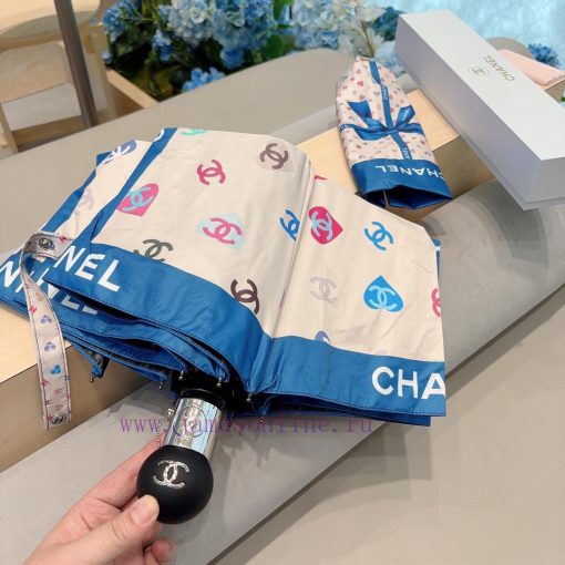 CHANEL Butterfly Knot Classic Returns, Triple Fold Automatic Folding Umbrella with Chanel Sottsysl6o - Image 6