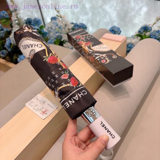 CHANEL's new three fold automatic folding umbrella uses Taiwan imported UV resistant umbrellvf7ozvkr - Image 2