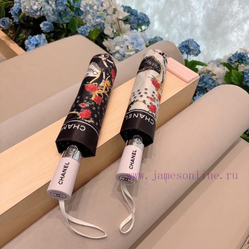 CHANEL's new three fold automatic folding umbrella uses Taiwan imported UV resistant umbrellvf7ozvkr - Image 8
