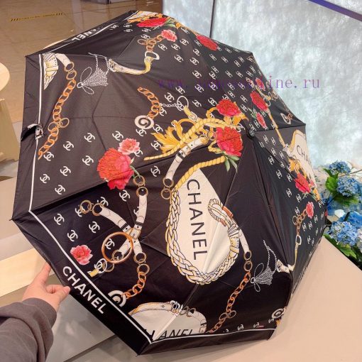 CHANEL's new three fold automatic folding umbrella uses Taiwan imported UV resistant umbrellvf7ozvkr - Image 10