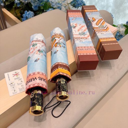 LOUIS VUITTON - Louis Vuitton Sail Triple Fold Automatic Folding Sunny Umbrella with New Coap1u5l9ch