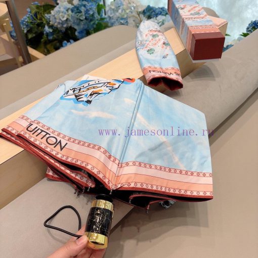 LOUIS VUITTON - Louis Vuitton Sail Triple Fold Automatic Folding Sunny Umbrella with New Coap1u5l9ch - Image 7