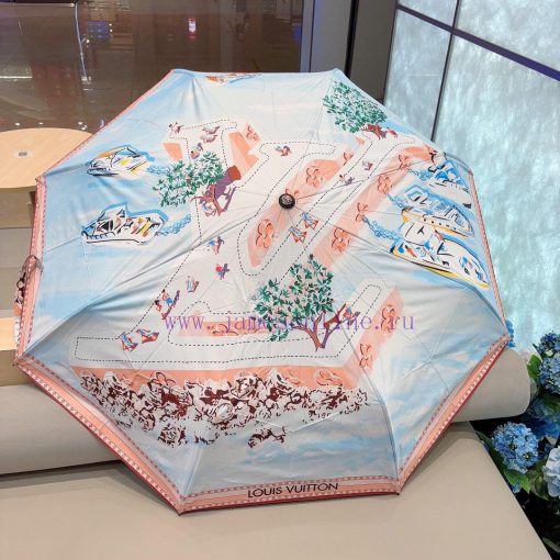 LOUIS VUITTON - Louis Vuitton Sail Triple Fold Automatic Folding Sunny Umbrella with New Coap1u5l9ch - Image 9