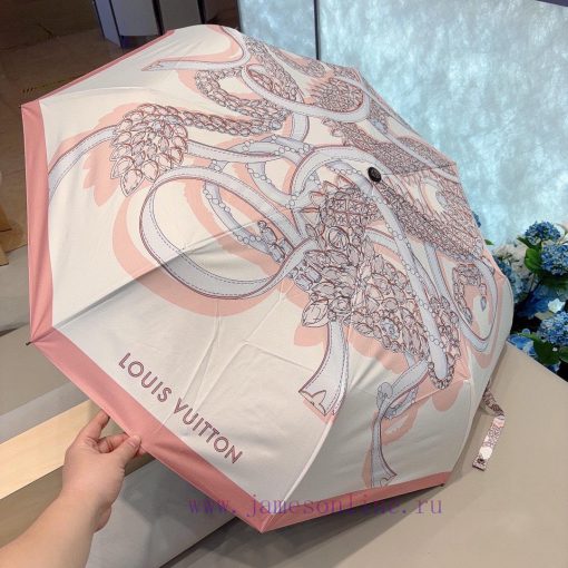LOUIS Vuitton 2024 New the Year of the Loong lv Jacquard Three fold Automatic Folding Umbrelww9q37o1 - Image 10
