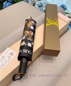 LOUIS VUITTON 2024 New Beer Bear Triple Fold Automatic Folding Sunny Umbrella with New Coatihtmxaxof