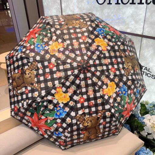LOUIS VUITTON 2024 New Beer Bear Triple Fold Automatic Folding Sunny Umbrella with New Coatihtmxaxof - Image 9