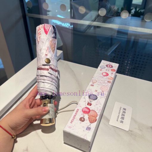 LOUIS VUITTON hot air balloon triple fold automatic folding umbrella with new coating techno9nolynud - Image 5