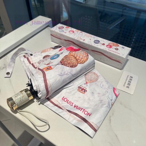 LOUIS VUITTON hot air balloon triple fold automatic folding umbrella with new coating techno9nolynud - Image 9