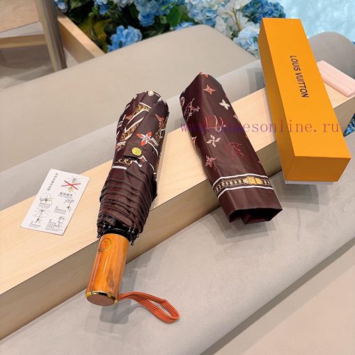 LOUIS VUITTON Louis Vuitton Triple Fold Automatic Folding Sunny Umbrella with New Coating Tez4323o9c - Image 2