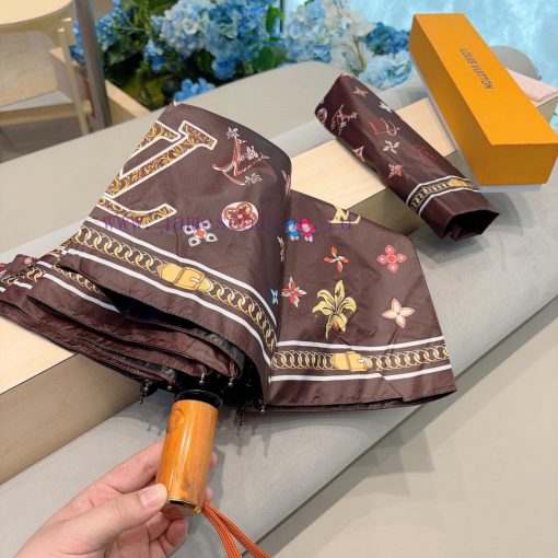 LOUIS VUITTON Louis Vuitton Triple Fold Automatic Folding Sunny Umbrella with New Coating Tez4323o9c - Image 5