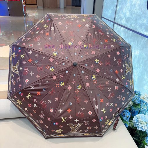 LOUIS VUITTON Louis Vuitton Triple Fold Automatic Folding Sunny Umbrella with New Coating Tez4323o9c - Image 8