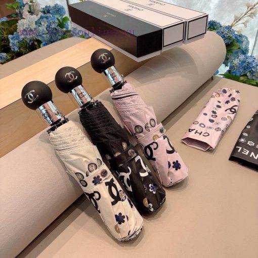 CHANEL 2024 new three fold automatic folding umbrella with exquisite workmanship, stylish anjuxjm7qi - Image 8