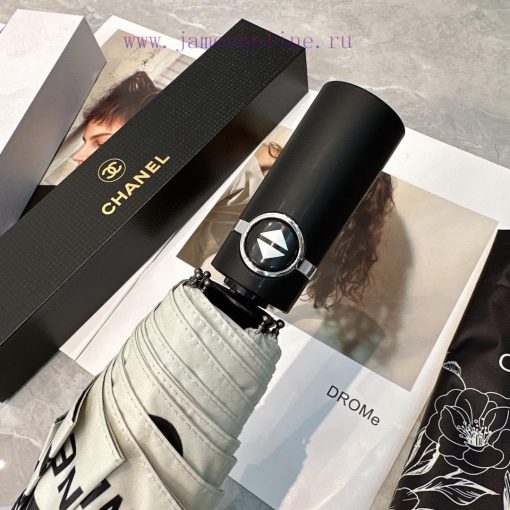 CHANEL Camellia 2024 Summer New Fully Automatic Folding UmbrellaBlack coating sunscreen effech3inz1n - Image 3