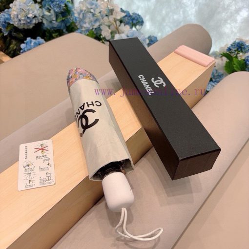 CHANEL's broken lace three fold automatic folding umbrella is made of Taiwan imported UV resbjo9idix - Image 2