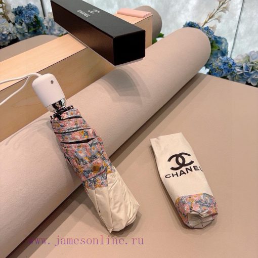 CHANEL's broken lace three fold automatic folding umbrella is made of Taiwan imported UV resbjo9idix - Image 6