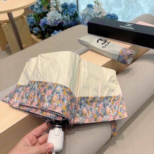 CHANEL's broken lace three fold automatic folding umbrella is made of Taiwan imported UV resbjo9idix - Image 8
