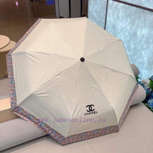 CHANEL's broken lace three fold automatic folding umbrella is made of Taiwan imported UV resbjo9idix - Image 9