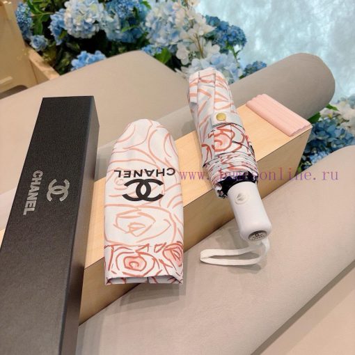 CHANEL's light rose triple fold automatic folding umbrella is made of Taiwan imported UV reszgwc0zfl - Image 2