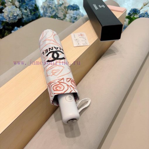 CHANEL's light rose triple fold automatic folding umbrella is made of Taiwan imported UV reszgwc0zfl - Image 3